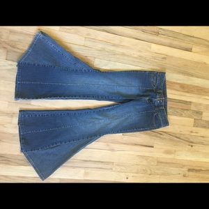 Bell Bottom Jeans UPCycled Jeans. Boho bell bottom